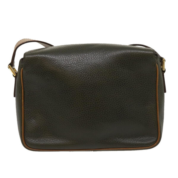 CELINE Shoulder Bag Leather Gray Brown  ar6880