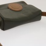 CELINE Shoulder Bag Leather Gray Brown  ar6880