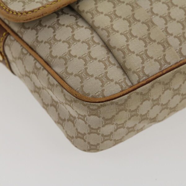 CELINE Macadam Canvas Shoulder Bag Beige Brown  ar7069