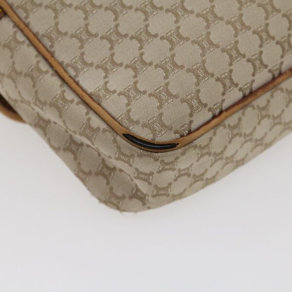 CELINE Macadam Canvas Shoulder Bag Beige Brown  ar7069