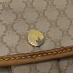CELINE Macadam Canvas Shoulder Bag Beige Brown  ar7069