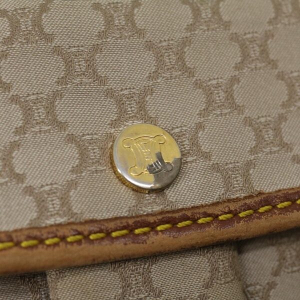 CELINE Macadam Canvas Shoulder Bag Beige Brown  ar7069