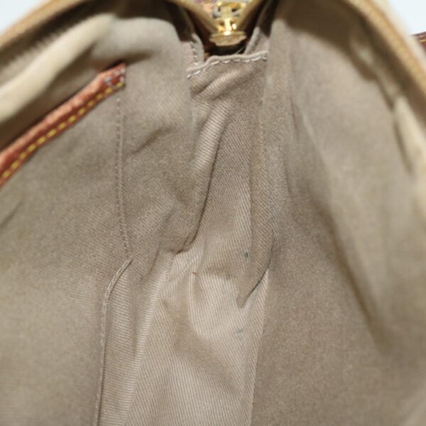 CELINE Macadam Canvas Shoulder Bag Beige Brown  ar7069