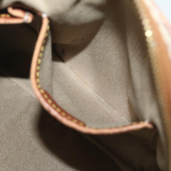 CELINE Macadam Canvas Shoulder Bag Beige Brown  ar7069