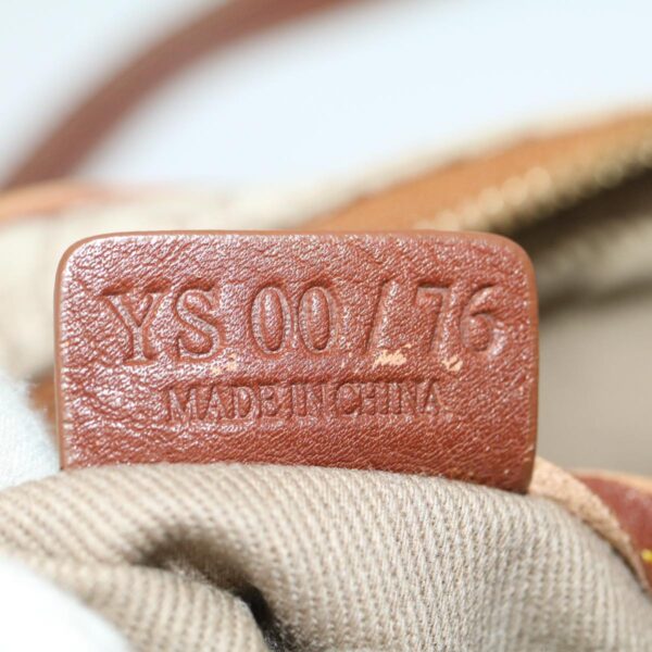 CELINE Macadam Canvas Shoulder Bag Beige Brown  ar7069