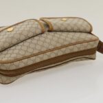 CELINE Macadam Canvas Shoulder Bag Beige Brown  ar7069