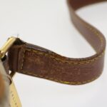 CELINE Macadam Canvas Shoulder Bag Beige Brown  ar7069