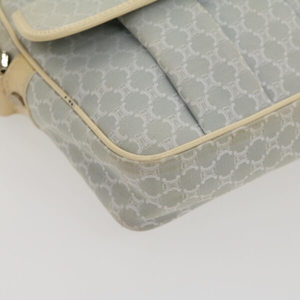 CELINE Macadam Canvas Shoulder Bag Light Blue  ar7070