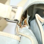 CELINE Macadam Canvas Shoulder Bag Light Blue  ar7070