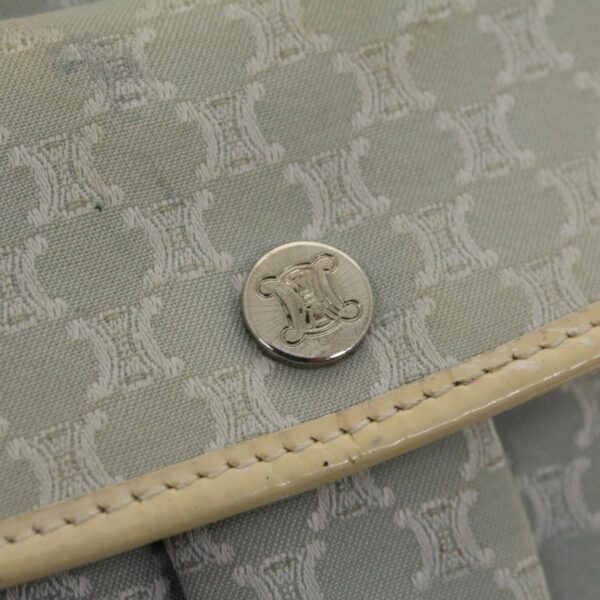CELINE Macadam Canvas Shoulder Bag Light Blue  ar7070