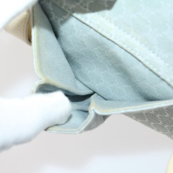 CELINE Macadam Canvas Shoulder Bag Light Blue  ar7070