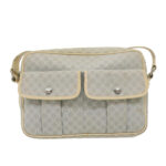 CELINE Macadam Canvas Shoulder Bag Light Blue  ar7070