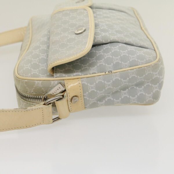 CELINE Macadam Canvas Shoulder Bag Light Blue  ar7070