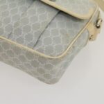 CELINE Macadam Canvas Shoulder Bag Light Blue  ar7070