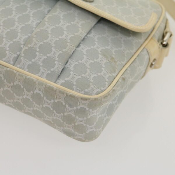 CELINE Macadam Canvas Shoulder Bag Light Blue  ar7070