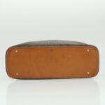 CELINE Macadam Canvas Hand Bag PVC Leather Brown  ar7121