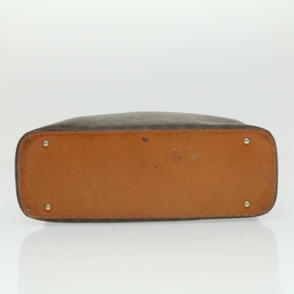 CELINE Macadam Canvas Hand Bag PVC Leather Brown  ar7121