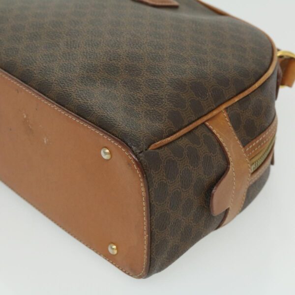 CELINE Macadam Canvas Hand Bag PVC Leather Brown  ar7121