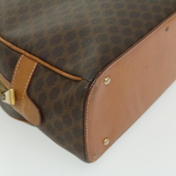 CELINE Macadam Canvas Hand Bag PVC Leather Brown  ar7121