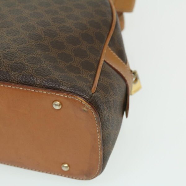 CELINE Macadam Canvas Hand Bag PVC Leather Brown  ar7121