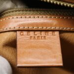 CELINE Macadam Canvas Hand Bag PVC Leather Brown  ar7121