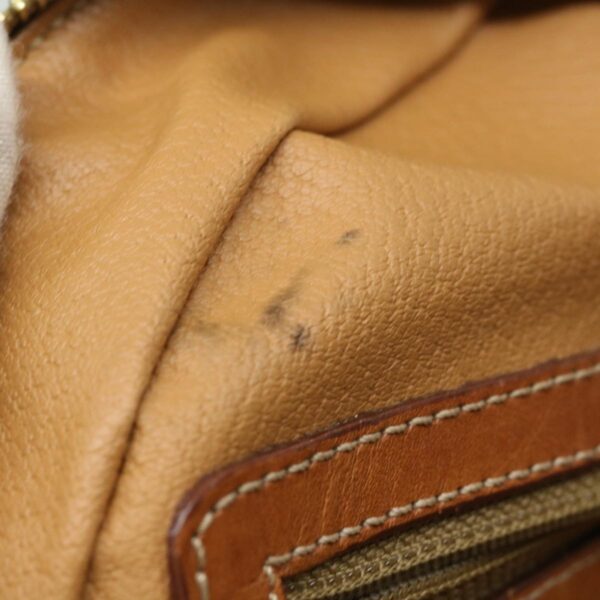CELINE Macadam Canvas Hand Bag PVC Leather Brown  ar7121