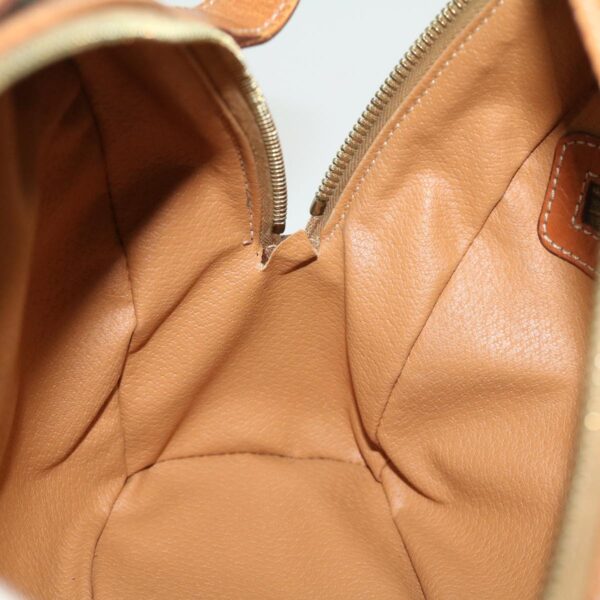 CELINE Macadam Canvas Hand Bag PVC Leather Brown  ar7121