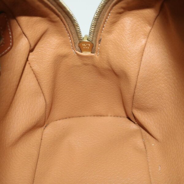 CELINE Macadam Canvas Hand Bag PVC Leather Brown  ar7121