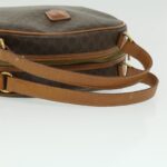CELINE Macadam Canvas Hand Bag PVC Leather Brown  ar7121