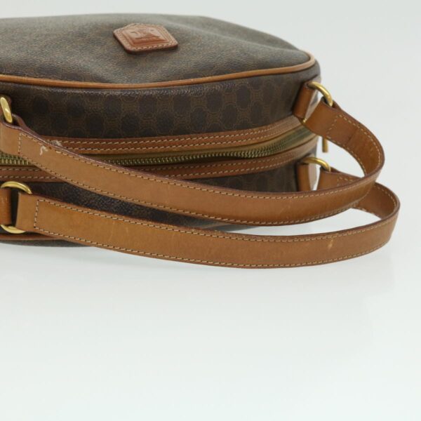 CELINE Macadam Canvas Hand Bag PVC Leather Brown  ar7121