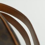 CELINE Macadam Canvas Hand Bag PVC Leather Brown  ar7121
