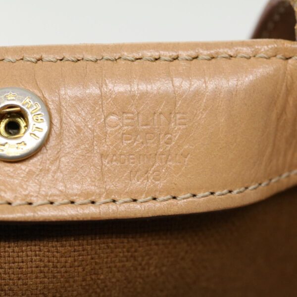 CELINE Macadam Canvas Tote Bag Brown  ar7191