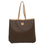 CELINE Macadam Canvas Tote Bag Brown  ar7191