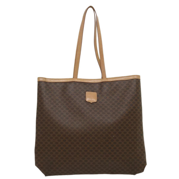 CELINE Macadam Canvas Tote Bag Brown  ar7191
