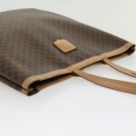 CELINE Macadam Canvas Tote Bag Brown  ar7191