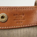 CELINE Macadam Canvas Tote Bag Brown  ar7192