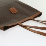 CELINE Macadam Canvas Tote Bag Brown  ar7192