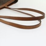 CELINE Macadam Canvas Tote Bag Brown  ar7192