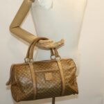 CELINE Macadam Canvas Boston Bag 5Set Brown  ar7260