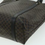 CELINE Macadam Canvas Tote Bag Black  ar7450