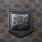 CELINE Macadam Canvas Tote Bag Black  ar7450