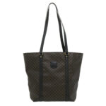 CELINE Macadam Canvas Tote Bag Black  ar7450