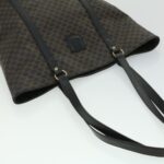 CELINE Macadam Canvas Tote Bag Black  ar7450