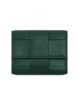 Bottega Veneta Cassette Tri-Fold Zipper Half Wallet Emerald Green