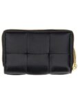 Bottega Veneta Cassette Accordion Zipper Bicycle Wallet Black