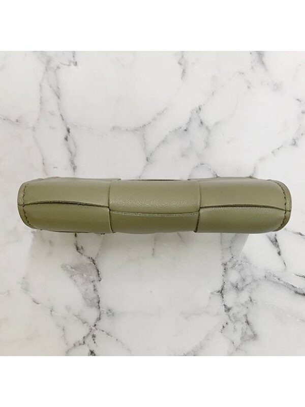Bottega Veneta Intrecciato Flap Card Wallet Travertine