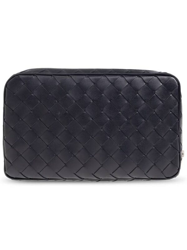 Bottega Veneta Bottega Veneta Leather Handbag, Men's, Navy Blue