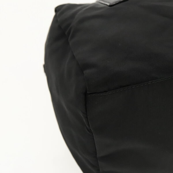 PRADA Hand Bag Nylon Black Silver  bs18963