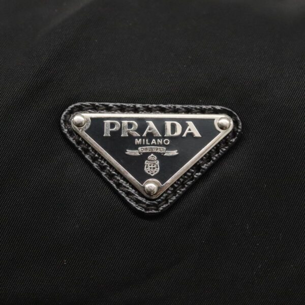 PRADA Hand Bag Nylon Black Silver  bs18963