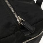 PRADA Hand Bag Nylon Black Silver  bs18963